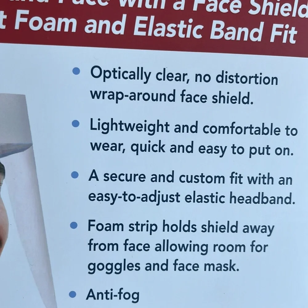 Face Shields Masks New in Box set of 4
